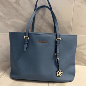 Michael Kors blue tote/laptop bag